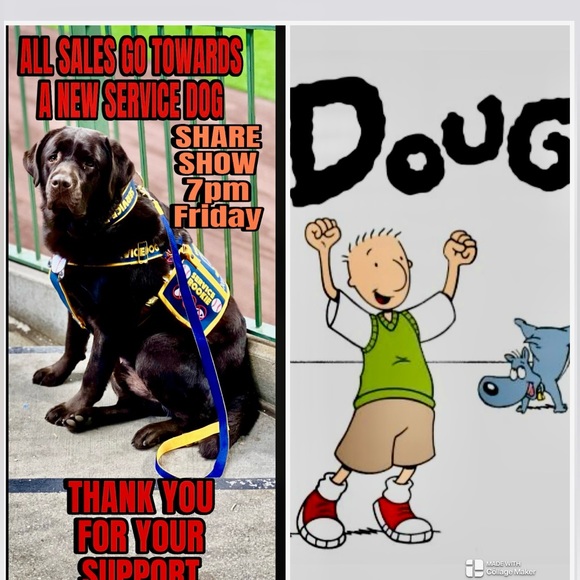 Hand Crafted Winter knit beanie embroidered hat “SERVICE DOGS SAVE LIVES “ NWT - Picture 2 of 2